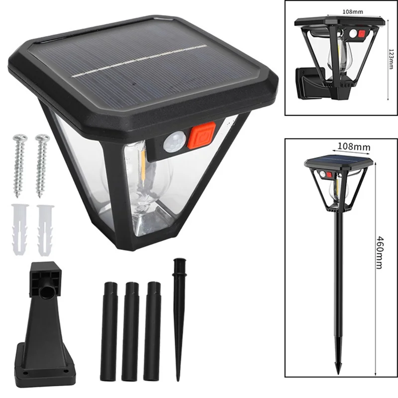 Solar Power Outdoor Waterproof Light Garden Yard Lawn Ground Inserting Tungsten Lamp