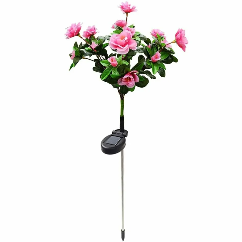 Solar Azalea Design Light Lawn Garden Outdoor Landscape Atmosphere LED Night Light - Pink