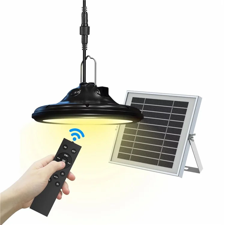 Hanging Solar Light Waterproof Garage Garden Patio LED Lamp with Remote Control