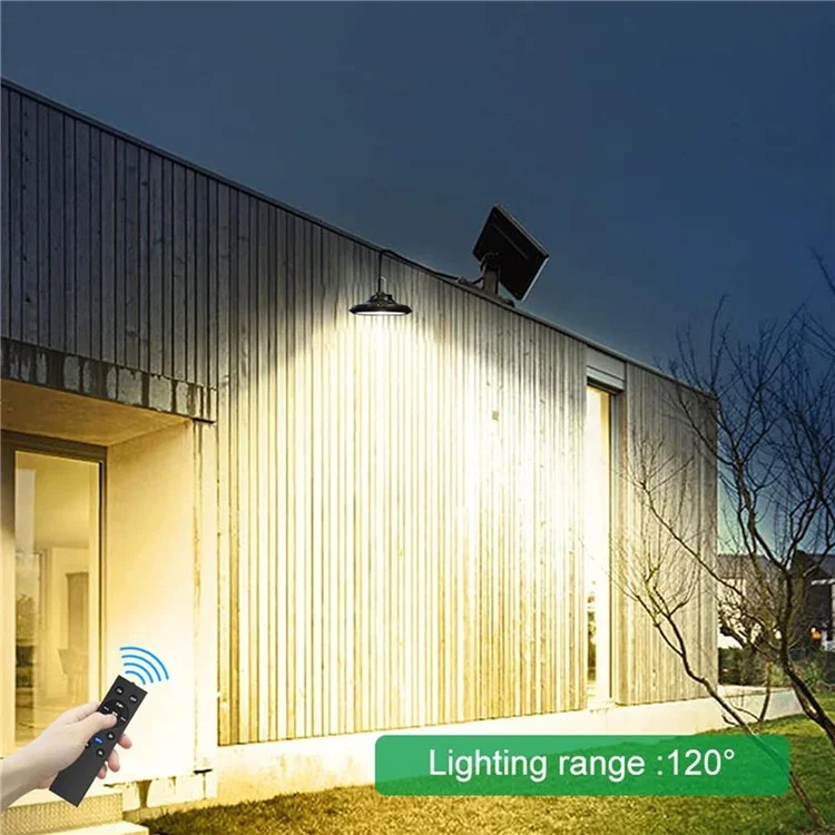 Hanging Solar Light Waterproof Garage Garden Patio LED Lamp with Remote Control