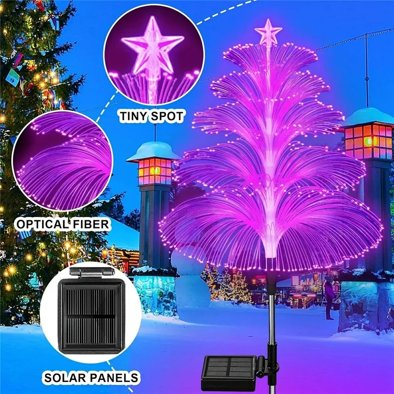 Five-Layer Fiber Optic Solar Jellyfish Light Outdoor Garden Lawn Waterproof Decorative Light