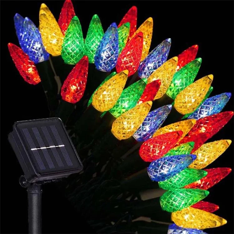Luce a filo di fragola a LED da 5 m con 20 LED, 8 modalità Solare Outdoor Garden Yard Christmas Decorative Lamp - Luce colorata