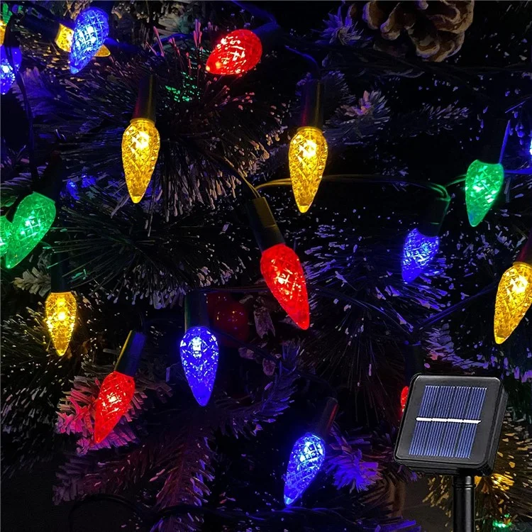 Luce a filo di fragola a LED da 5 m con 20 LED, 8 modalità Solare Outdoor Garden Yard Christmas Decorative Lamp - Luce colorata