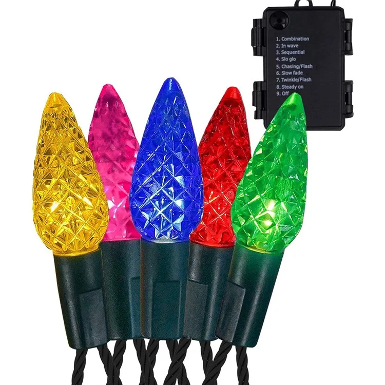 5m 50-LED Strawberry Shape String Light 8 Modes Timing Waterproof Outdoor Indoor Decorative Lamp - Colorful Light