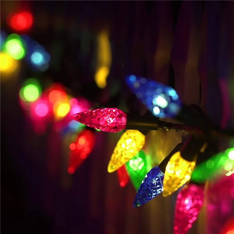 5m 50-LED Strawberry Shape String Light 8 Modes Timing Waterproof Outdoor Indoor Decorative Lamp - Colorful Light