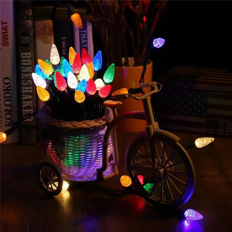 5m 50-LED Strawberry Shape String Light 8 Modes Timing Waterproof Outdoor Indoor Decorative Lamp - Colorful Light