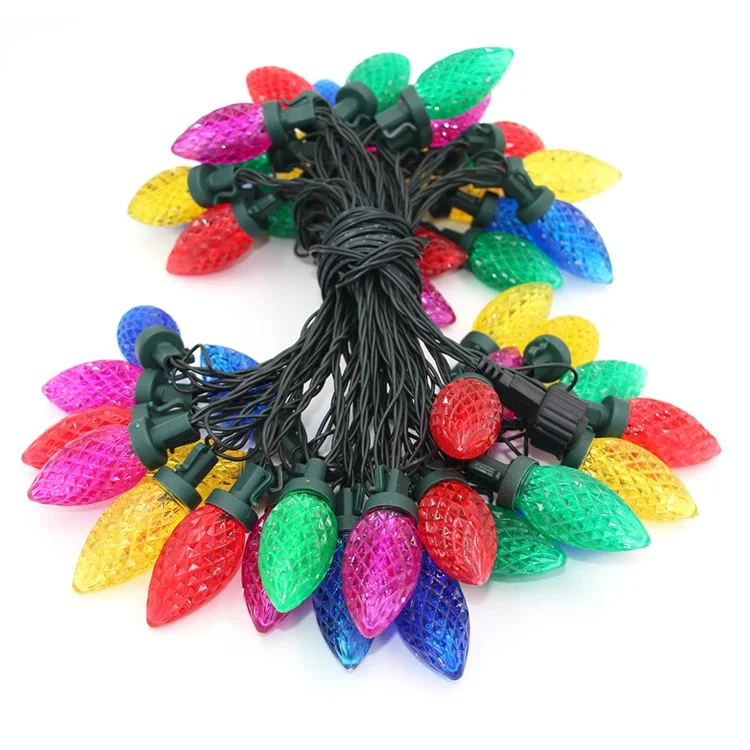 5m 50-LED Strawberry Shape String Light 8 Modes Timing Waterproof Outdoor Indoor Decorative Lamp - Colorful Light