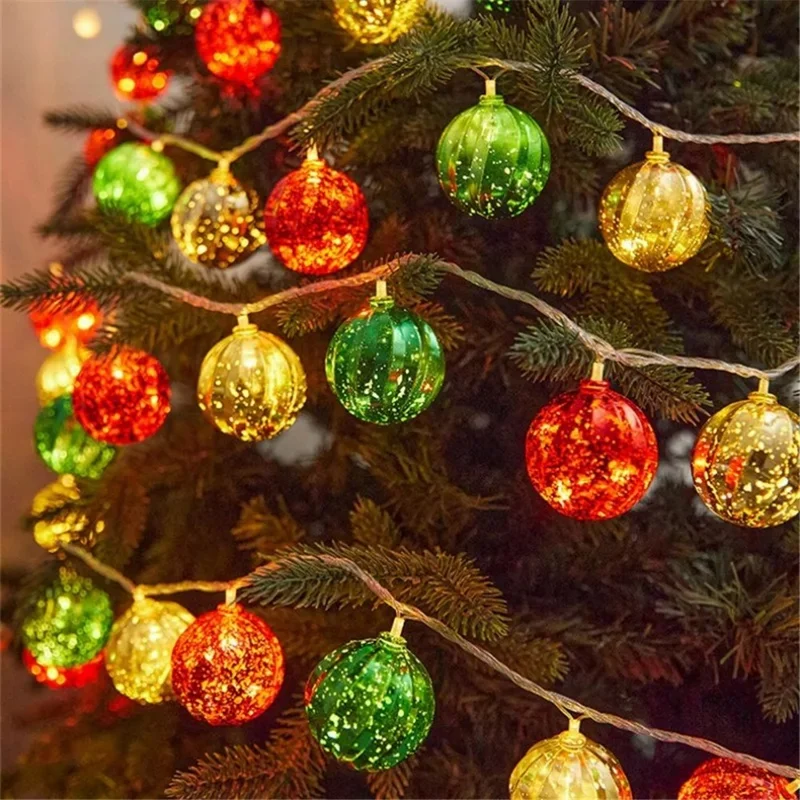 1.5m 10-LED String Light Christmas Birthday Party Festival Decorative Lamp, Battery Powered+Constant Light - Ball