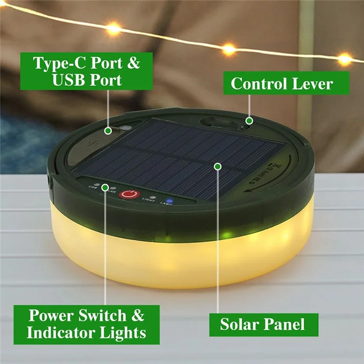 10m Solar Powered String Lights 100-LED Lamps for Tree Patio Garden - Warm White