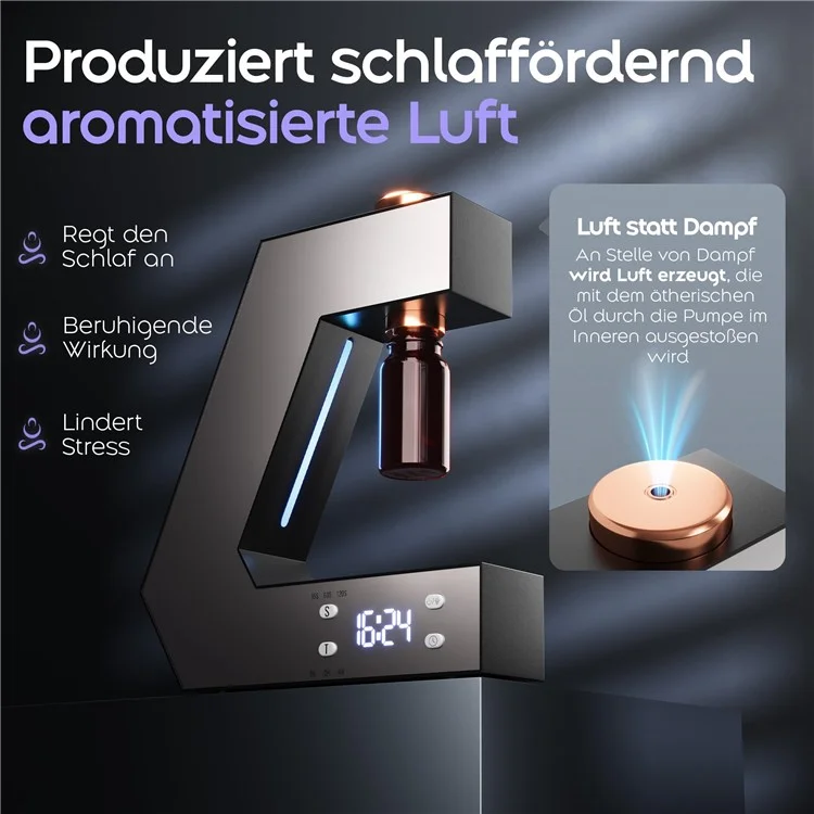 Pure Essential Oil Aromatherapy Machine Intelligent Timing Automatic Aroma Diffuser - Black