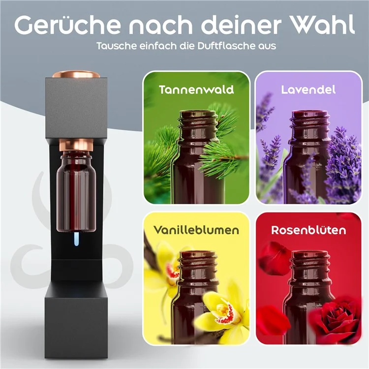 Pure Essential Oil Aromatherapy Machine Intelligent Timing Automatic Aroma Diffuser - Black