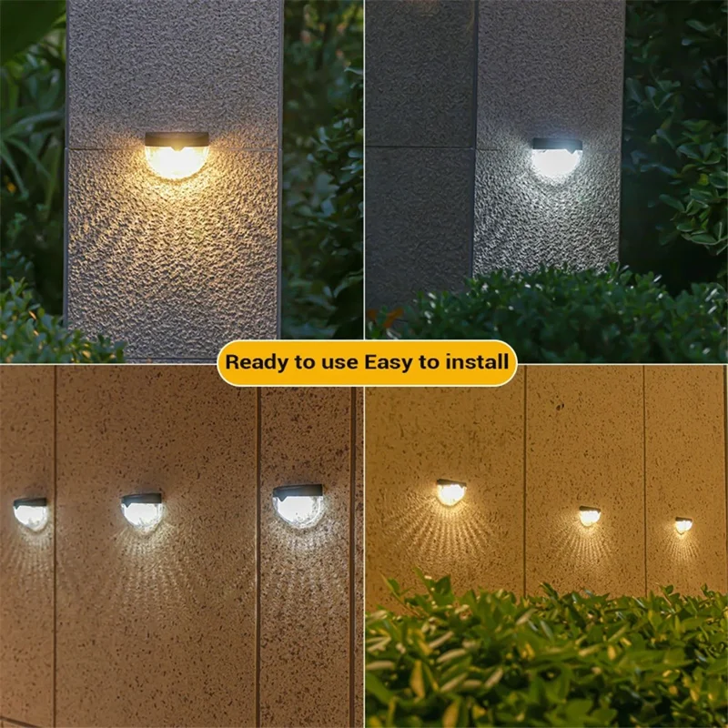 6010 2Pcs IP44 Waterproof Solar Powered Tungsten Lamp Outdoor Garden Wall Light - Warm Light