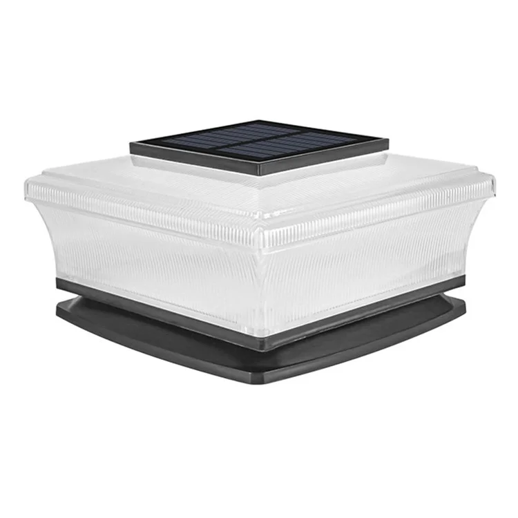 Lampe solaire de poteau de clôture à 4 LED, lampe de poteau de clôture à énergie solaire pour terrasse, patio, jardin