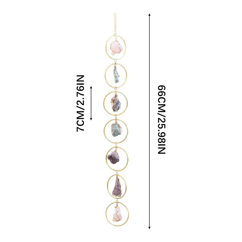 Crystal Raw Stone Wind Chime Hanging Ornament Home Wall Decor