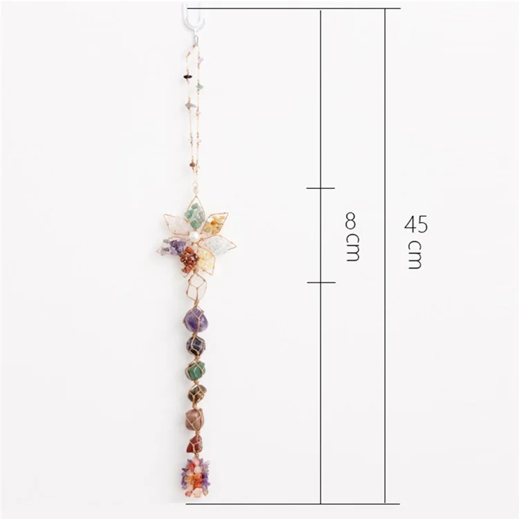 Colorful Natural Stone Seven-Color Crystal Hanging Decor Hand-Woven Lotus Dream Catcher Ornament

Decorazione colorata in pietra naturale con cristalli di sette colori, appesa, realizzata a mano con un tessuto a trama di loto, un ornamento acchiappasogni.