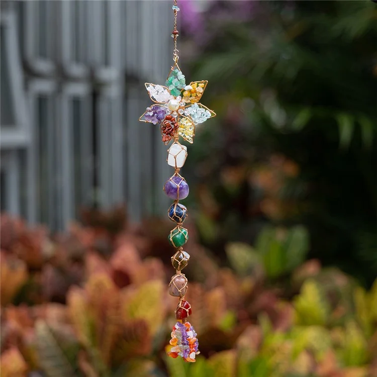 Colorful Natural Stone Seven-Color Crystal Hanging Decor Hand-Woven Lotus Dream Catcher Ornament

Decorazione colorata in pietra naturale con cristalli di sette colori, appesa, realizzata a mano con un tessuto a trama di loto, un ornamento acchiappasogni.