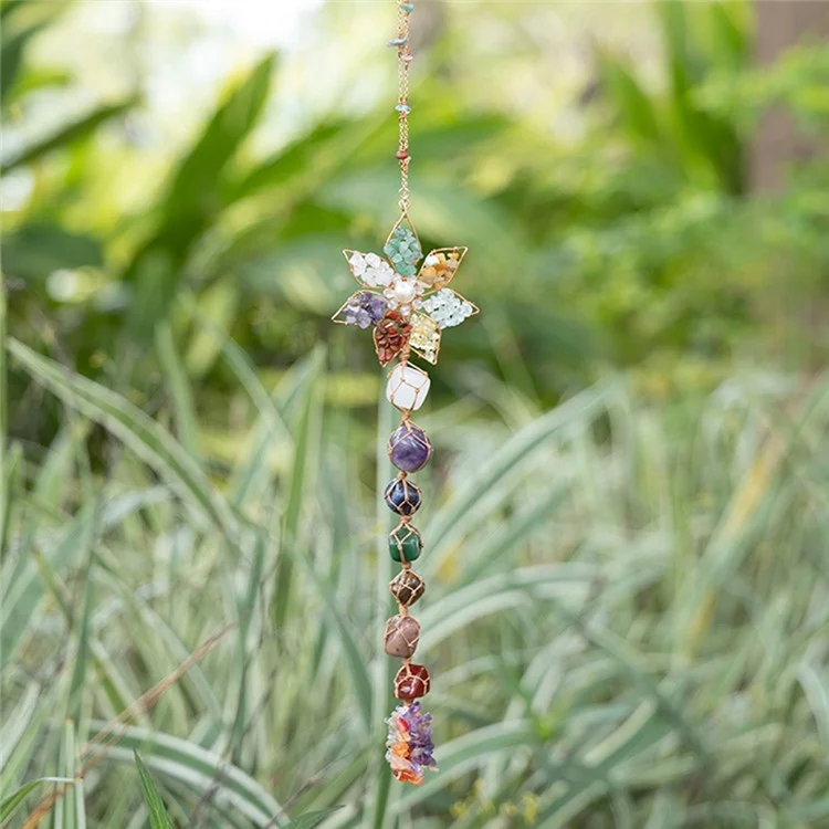 Colorful Natural Stone Seven-Color Crystal Hanging Decor Hand-Woven Lotus Dream Catcher Ornament

Decorazione colorata in pietra naturale con cristalli di sette colori, appesa, realizzata a mano con un tessuto a trama di loto, un ornamento acchiappasogni.