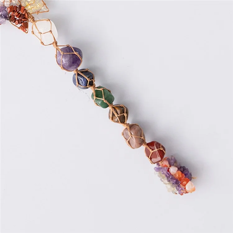 Colorful Natural Stone Seven-Color Crystal Hanging Decor Hand-Woven Lotus Dream Catcher Ornament

Decorazione colorata in pietra naturale con cristalli di sette colori, appesa, realizzata a mano con un tessuto a trama di loto, un ornamento acchiappasogni.