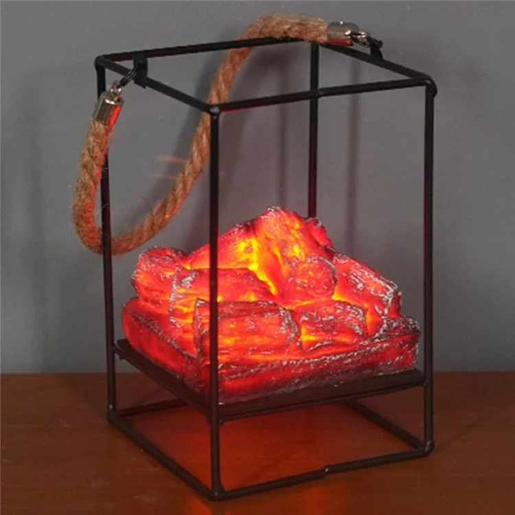 Nachahmung Holzkohle-Flamme Lampe LED dekorative Leuchte Eisen Ornament Heimdekoration - Stil A