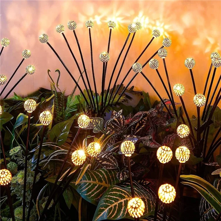 Luce a Sfera Solare a 10 Teste Modi 2 Modi Light Lawn Lawn Luce - Luce Bianca Calda