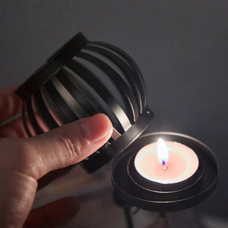 Candle Holder Candlestick Iron Art Hemp Rope Human Figure Decoration Table Ornament - Style F