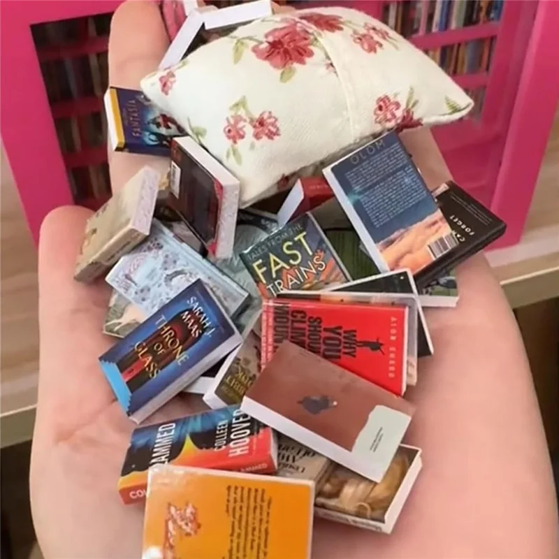 Anxiety Bookshelf Ornament Handmade Mini Room Box Wooden Miniature Book Shelf