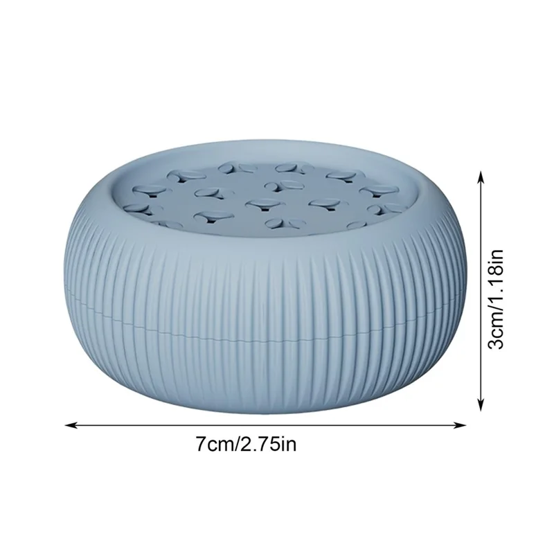 7cm Silicone Spiral Stem Holder for Vases, Flower Arrangement Holder - Blue