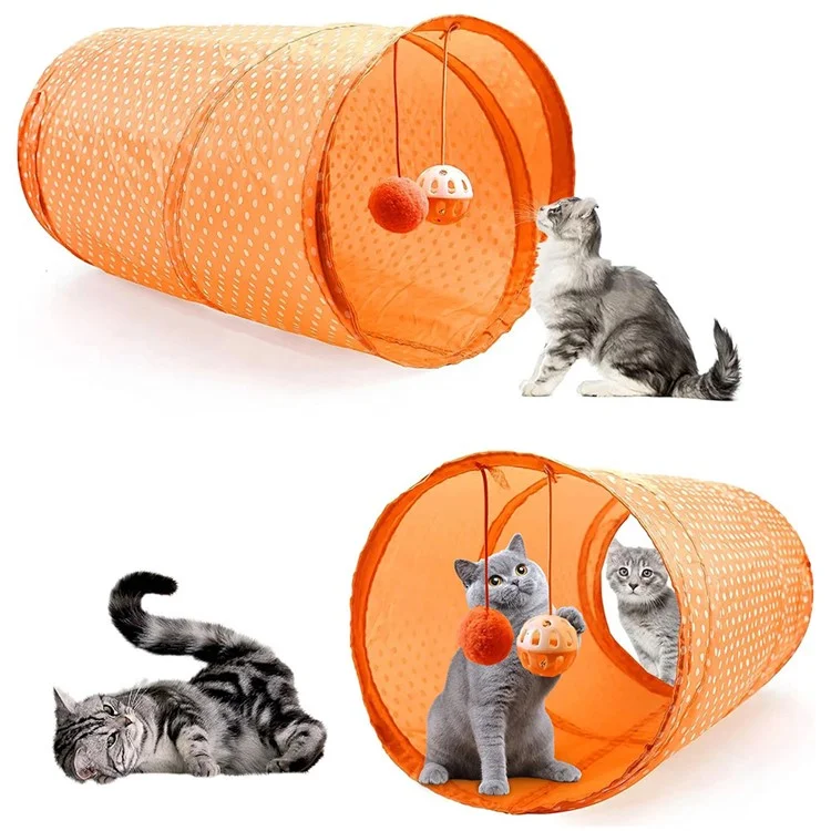 28pcs / Définir Des Jouets Pour Chat Avec un Tunnel Orange Jouet Interactif Jouet de Jouet de Plumes de Pêche à la Souris de Souris