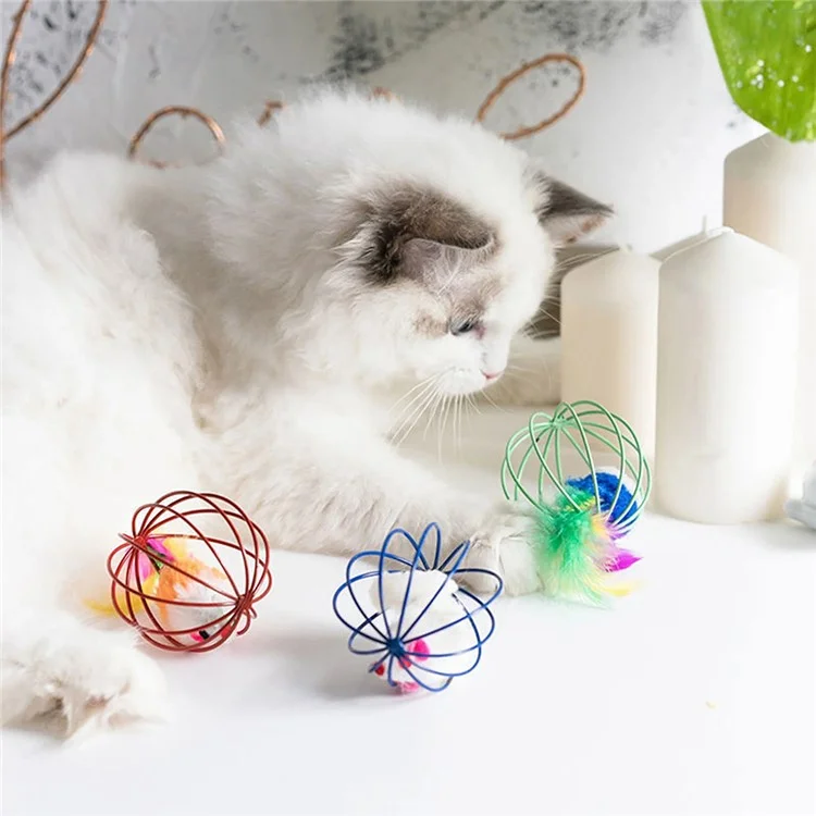28pcs / Définir Des Jouets Pour Chat Avec un Tunnel Orange Jouet Interactif Jouet de Jouet de Plumes de Pêche à la Souris de Souris