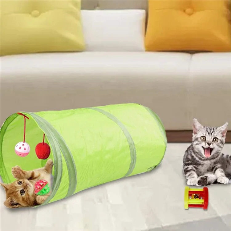 21pcs / Set Cat Toys Set Avec du Tunnel Vert Interactive Cat Toy Toy Feather Mouse Crinkle Balls