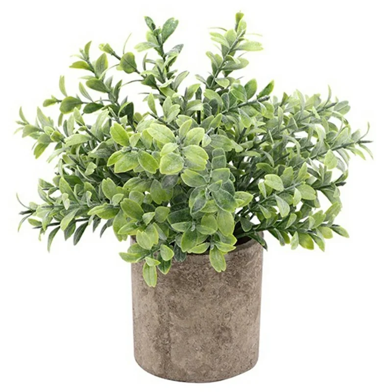 Artificial Grass Plastic Simulation Potted Plant Desktop Decoration for Living Room - PB05-11