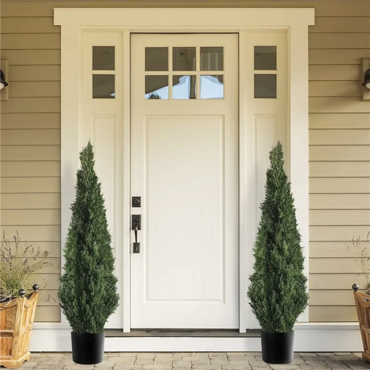 120cm Artificial Pine Tree Plastic Simulation Potted Plant Hotel Living Room Floor Decoration