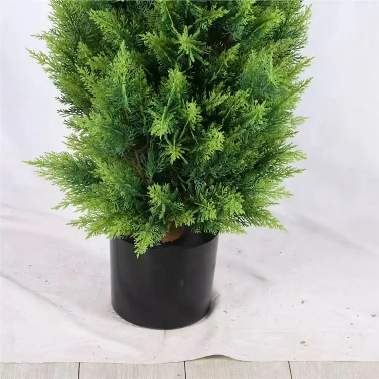 120cm Artificial Pine Tree Plastic Simulation Potted Plant Hotel Living Room Floor Decoration