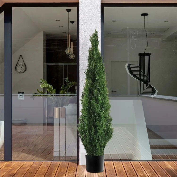 180cm Artificial Pine Tree Plastic Simulation Potted Plant Hotel Living Room Floor Decoration