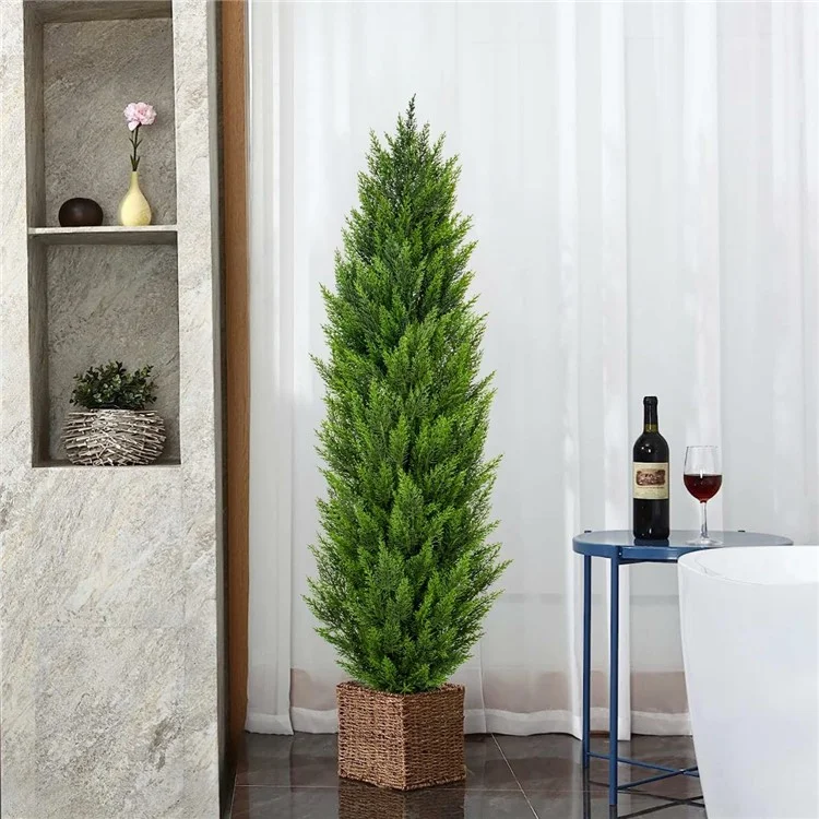 180cm Artificial Pine Tree Plastic Simulation Potted Plant Hotel Living Room Floor Decoration