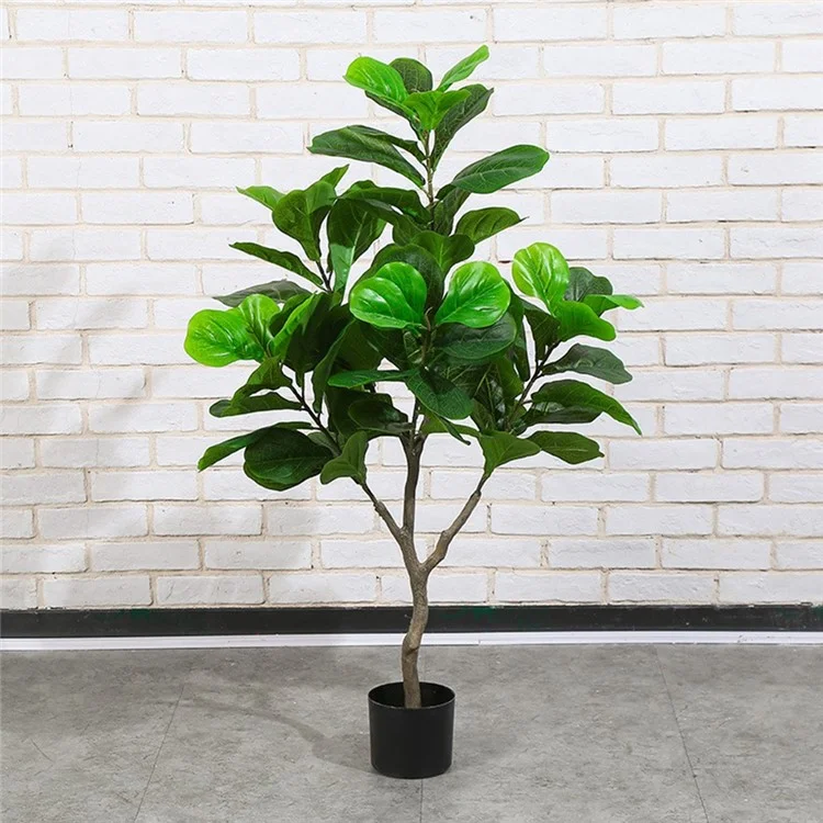 120cm Simulated Fiddle Leaf Fig Potted Plant Indoor Hall Decoration Green Plant Artificial Bionic