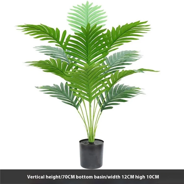 70cm Simulated Indoor Potted Green Plant Fake Areca Palm Living Room Floor Ornament