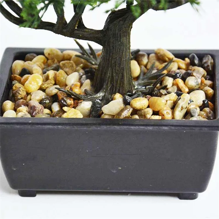 Living Room Simulation Green Plant Artificial Cypress Mini Potted Plant Office Desktop Decor