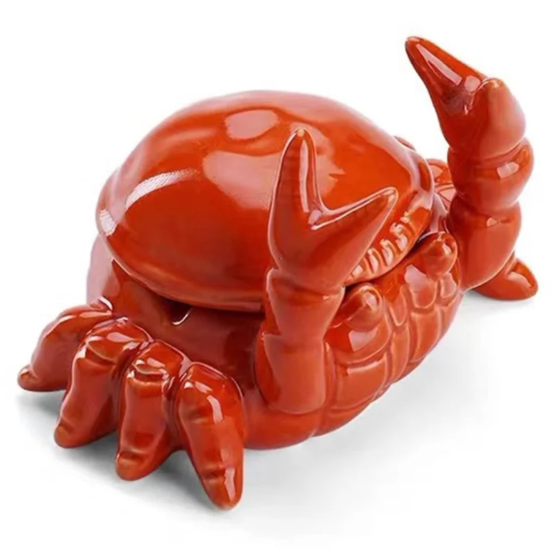 Crab Ashtray Ceramic Ashtray with Lid Lovely Creative Home Decoration