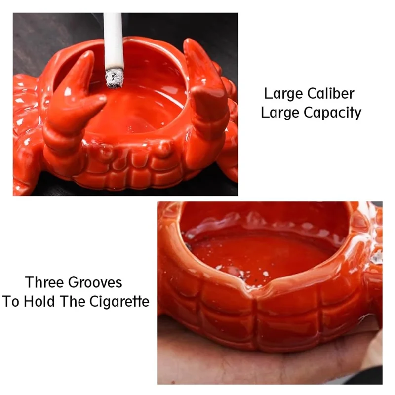 Crab Ashtray Ceramic Ashtray with Lid Lovely Creative Home Decoration