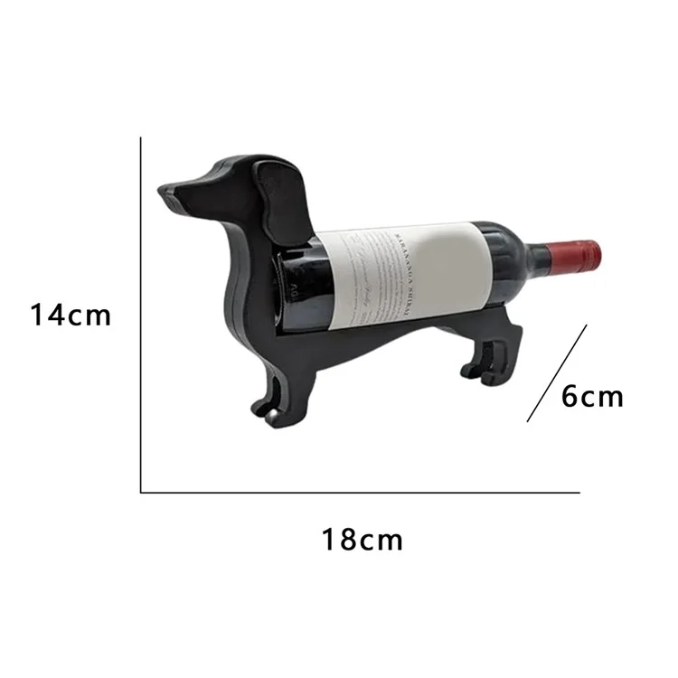 Dachshund Wine Bottle Holder Plastic Funny Sausage Dog Countertop Wine Rack Display Stand for Home