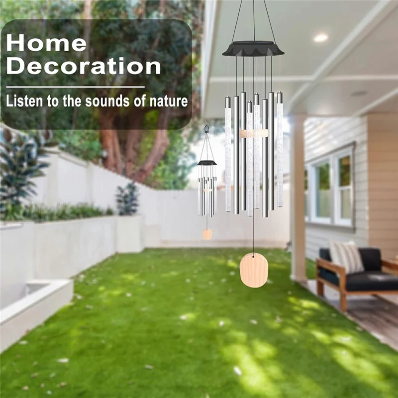 Lámpara decorativa solar de 7 colores cambiantes para jardín, patio y campana de viento