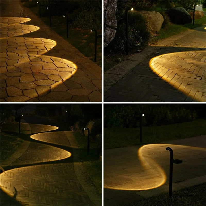 1Pc Solar Powered Ground Stake Pathway Light Waterproof Outdoor Landscape Lamp