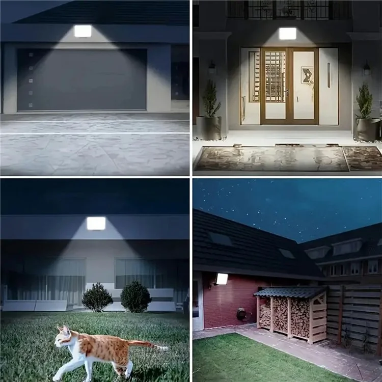 Lampe murale intelligente solaire étanche à 172 LED 300W avec détecteur de mouvement