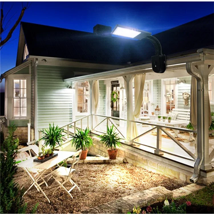 30 LED Solar Light Landscape Garden Outdoor Motion Sensor Wall Lamp with Remote Control - Schwarz