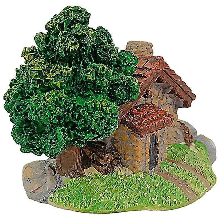 Ornement de cabine à texture de pierre, décoration de bonsaï, artisanat de résine de paysage de micro-jardin