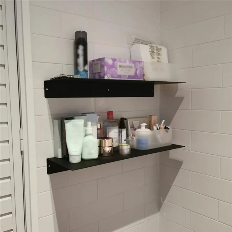 Mensola a parete montata pesante, mensole galleggianti in acciaio al carbonio, portaoggetti per cucina, camera da letto, ufficio e bagno.
