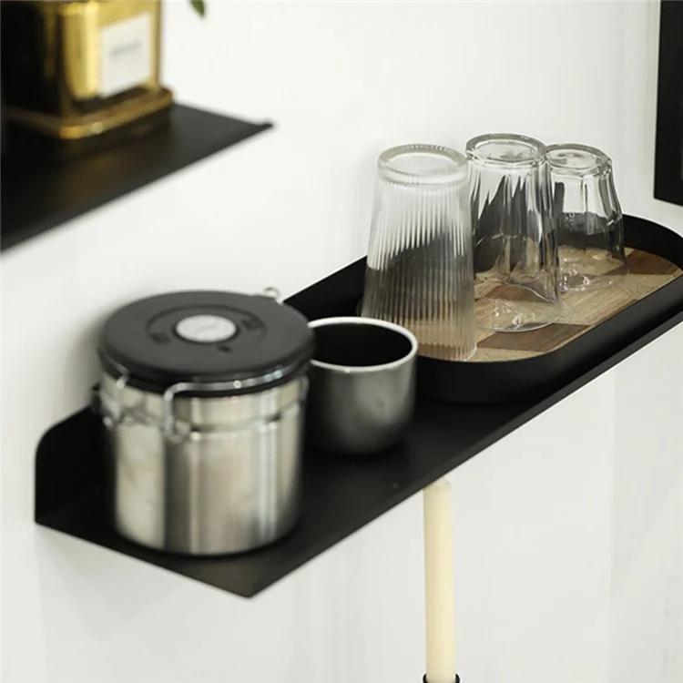 Mensola a parete montata pesante, mensole galleggianti in acciaio al carbonio, portaoggetti per cucina, camera da letto, ufficio e bagno.