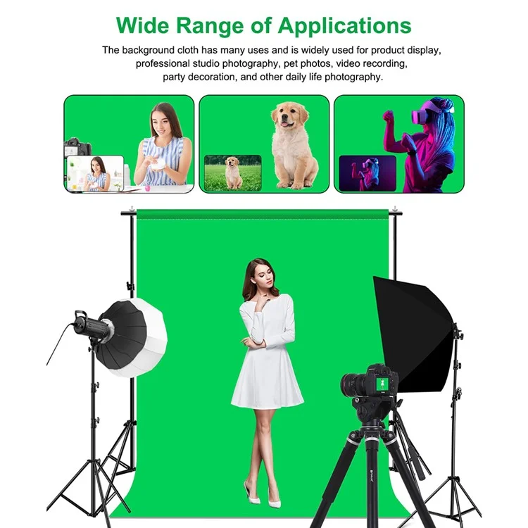 2m x 2m For Photography Green Screen Backdrop Chroma Key Background Studio Shooting Wall With Stand
