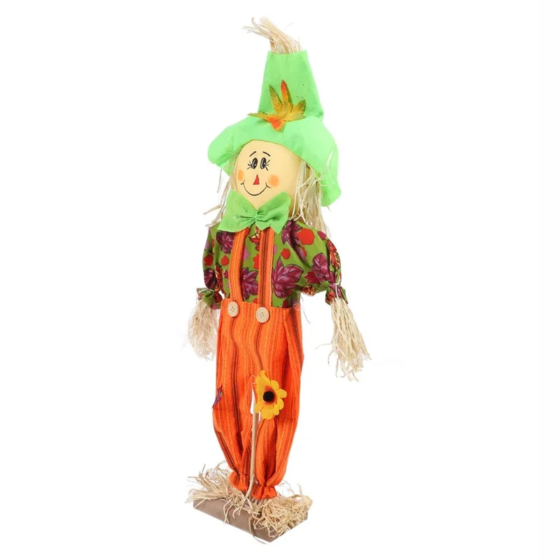 60cm Thanksgiving Day Scarecrow Decoration Fall Harvest Farmhouse Festival Ornament - Boy